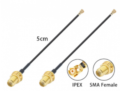Кабель Пигтейл IPEX U.fl Female - SMA Female Радиочастотный кабель RG1.13 (SMA F to IPEX-1) 5 см